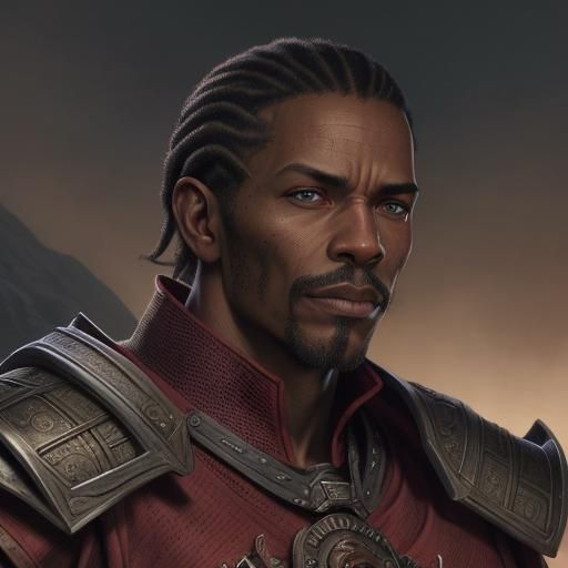 Redguard Portrait in Comic Book Art Style