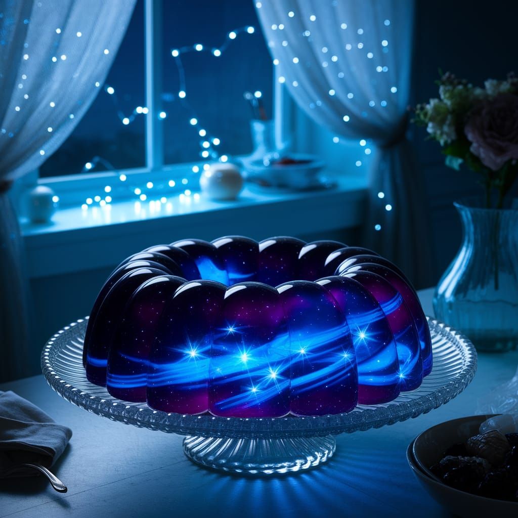 Vintage Galaxy Jello Salad on Uranium Glass