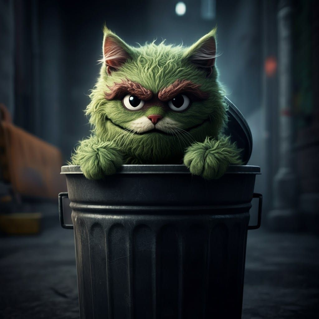 Oscar The Grouch Kitten