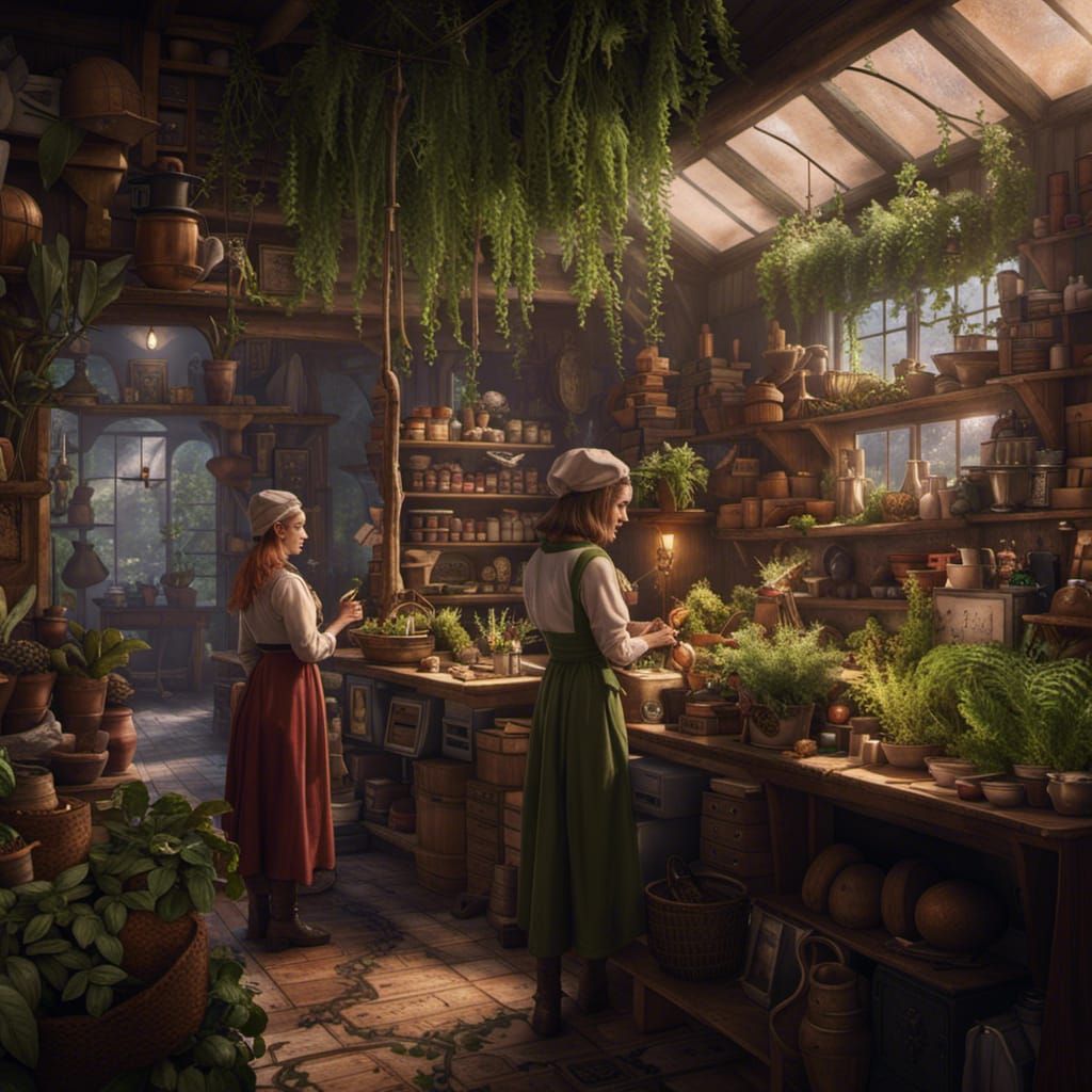 Joanne and Suzy in Providence Herb Shop