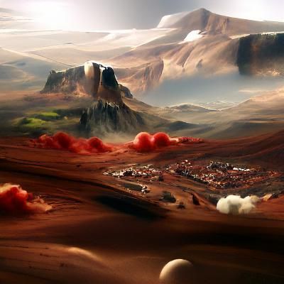 Detailed Matte Painting of Mars