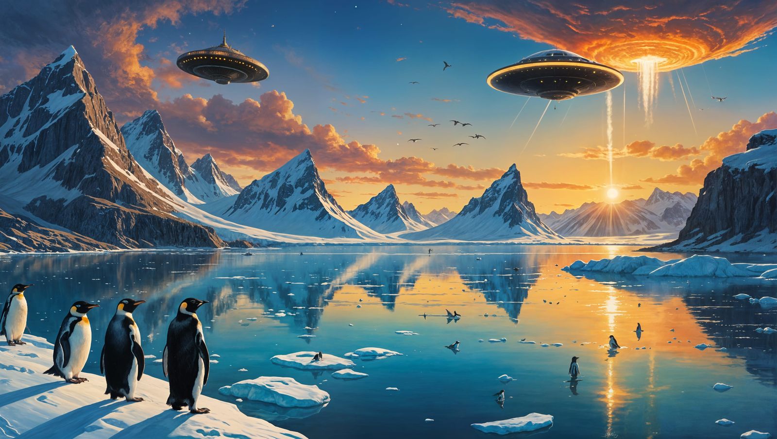 Māori Hunter and UFO Over Antarctica