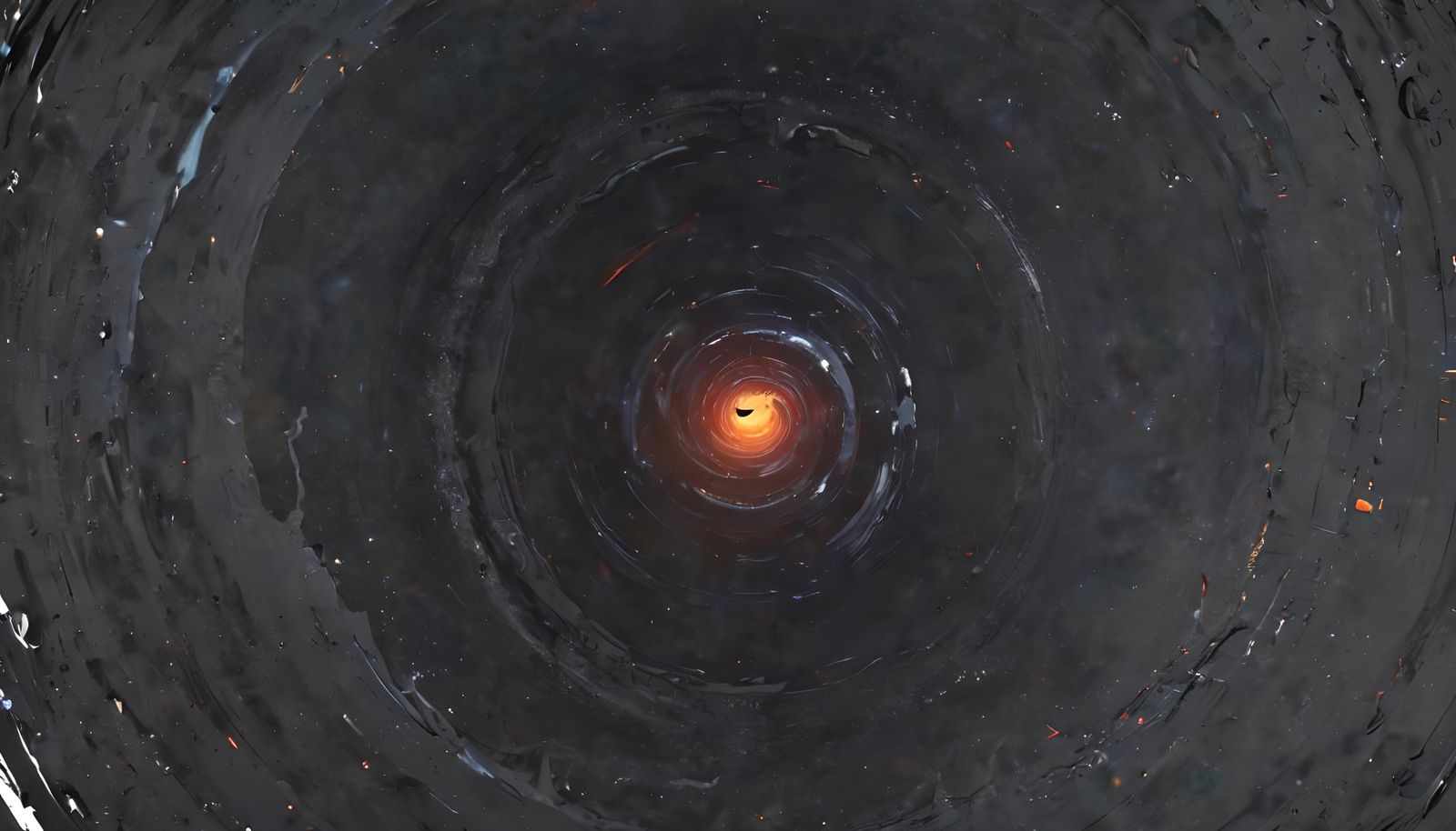 Epic Black Hole Event Horizon in Postmodern Style