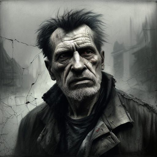 Addiction's Devastating Grip in Charcoal