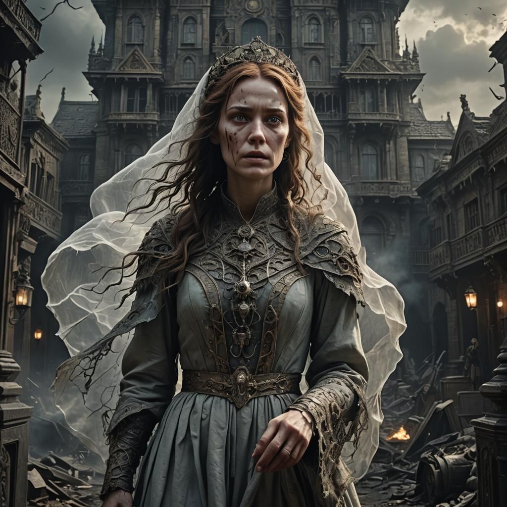 Scariest Ghost Woman: Cinematic Digital Matte Painting