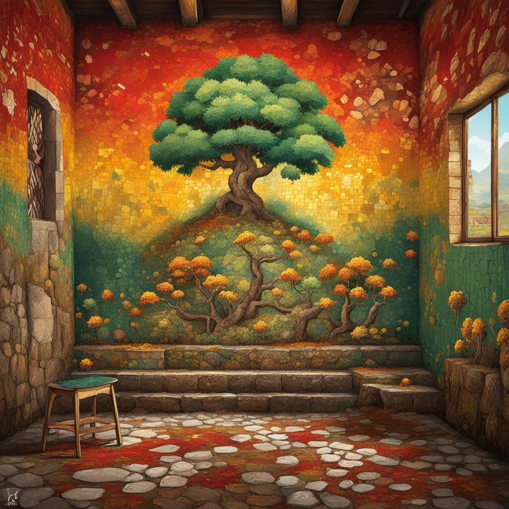 Pompeii House Mosaic: Ancient Graffiti Art