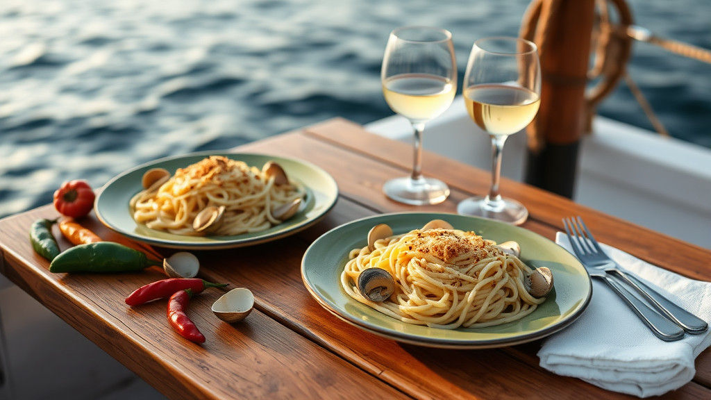 Spaghetti alle Vongole Still Life at Sea