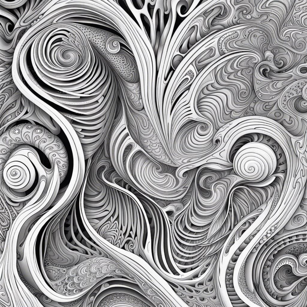 Abstract Fractal Wild Creatures in 3D Shading