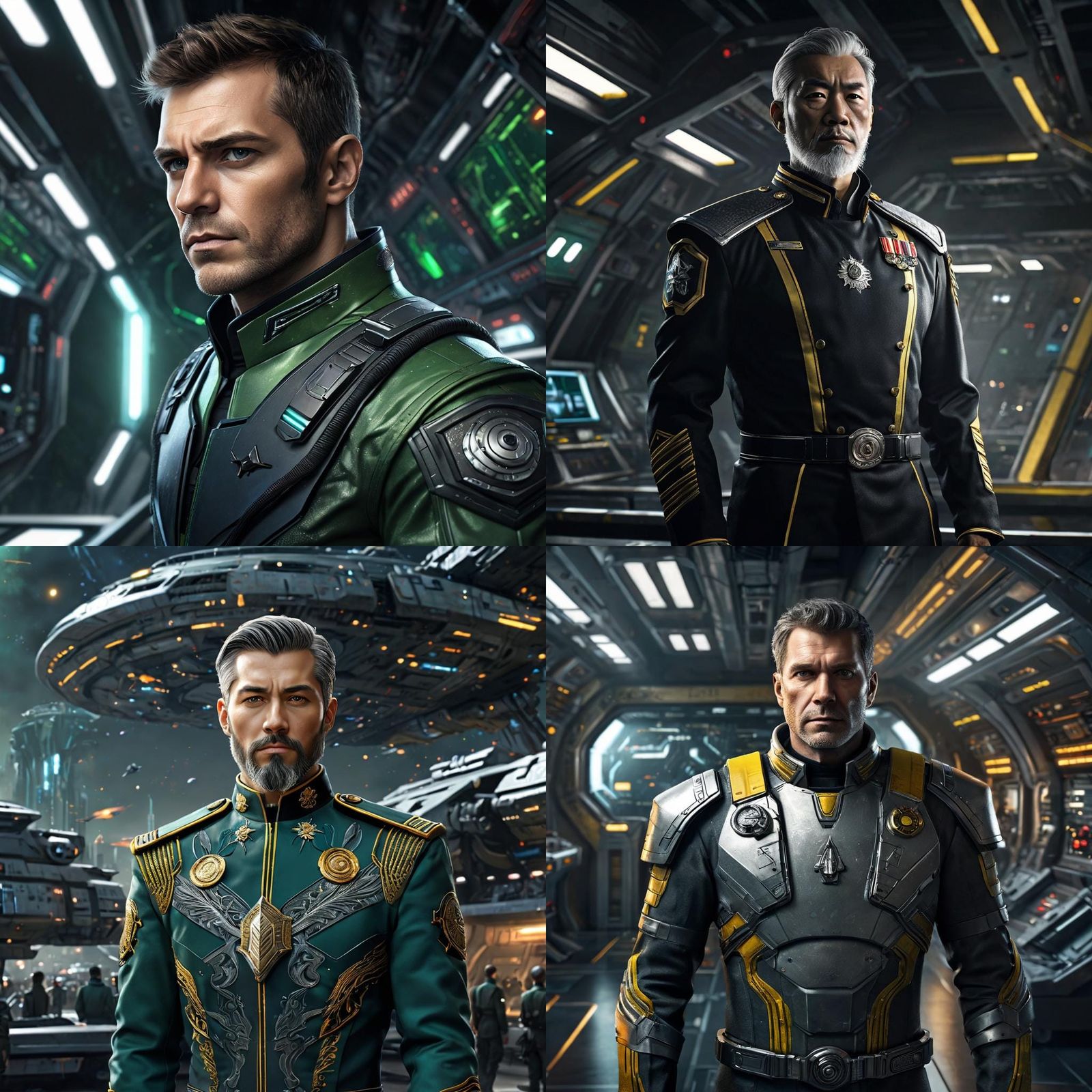 Yuan-ti Captain in Space Navy Uniform