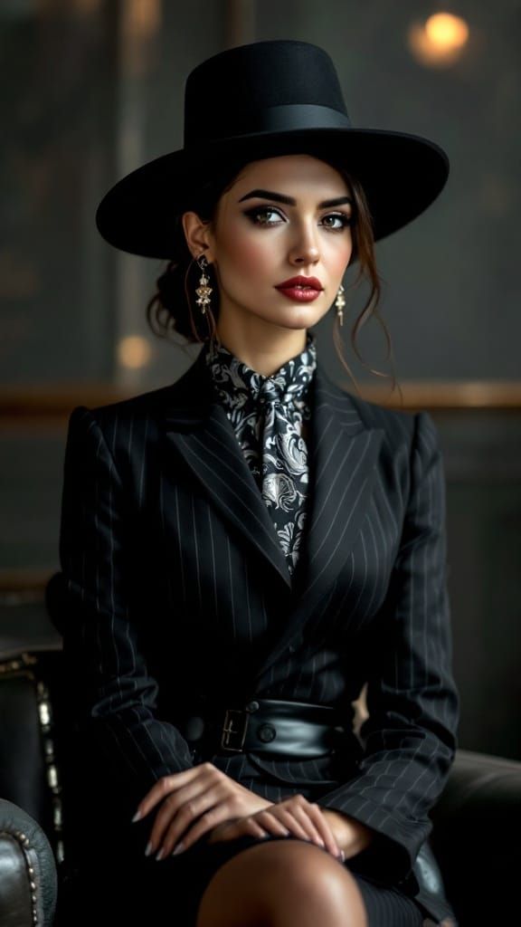 Elegant Preppy Iranian Woman in Business Attire