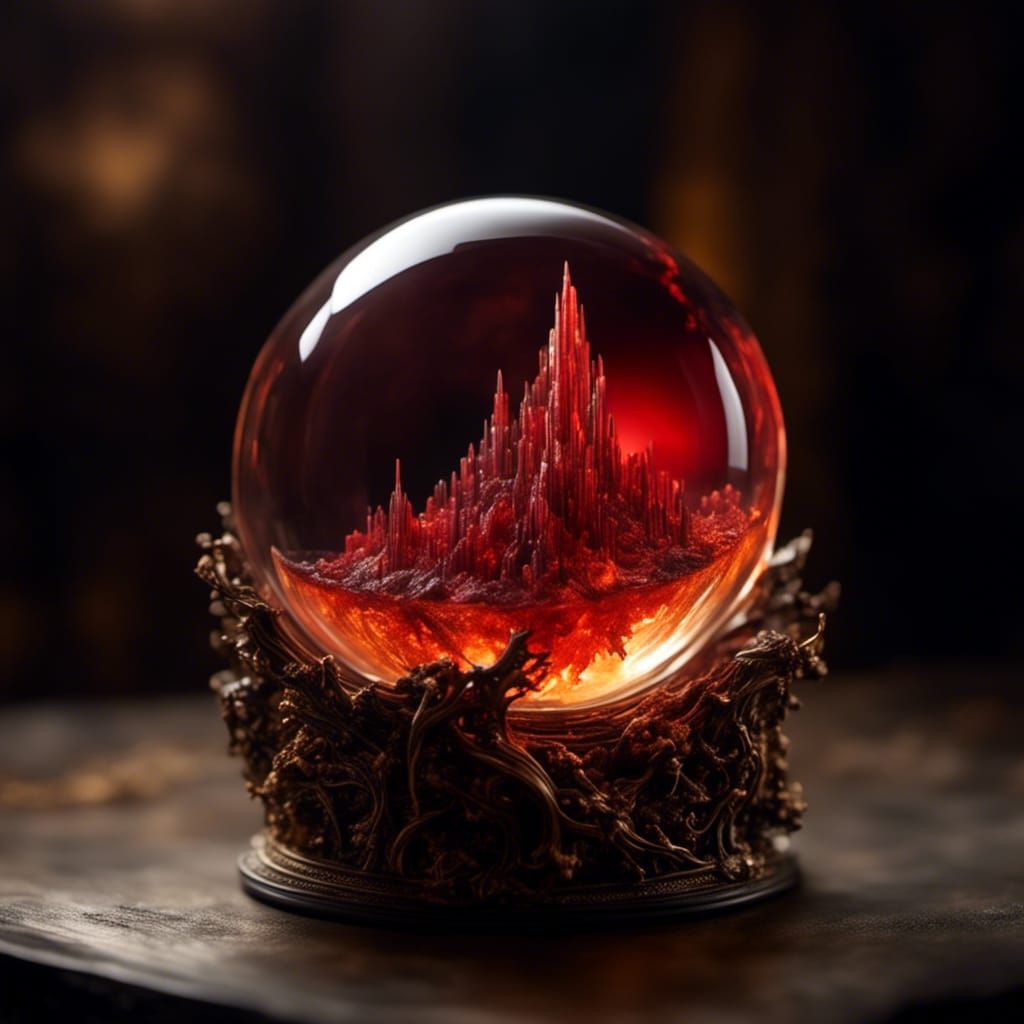Eye of Sauron in Resin Ball: Macro Photography