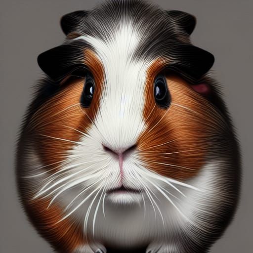 Guinea Pig in Kilt: Detailed Portrait