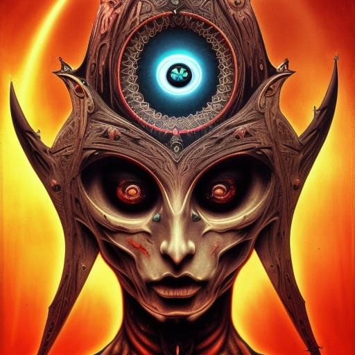Third Eye Triumph: Gothic Horror Concept Art