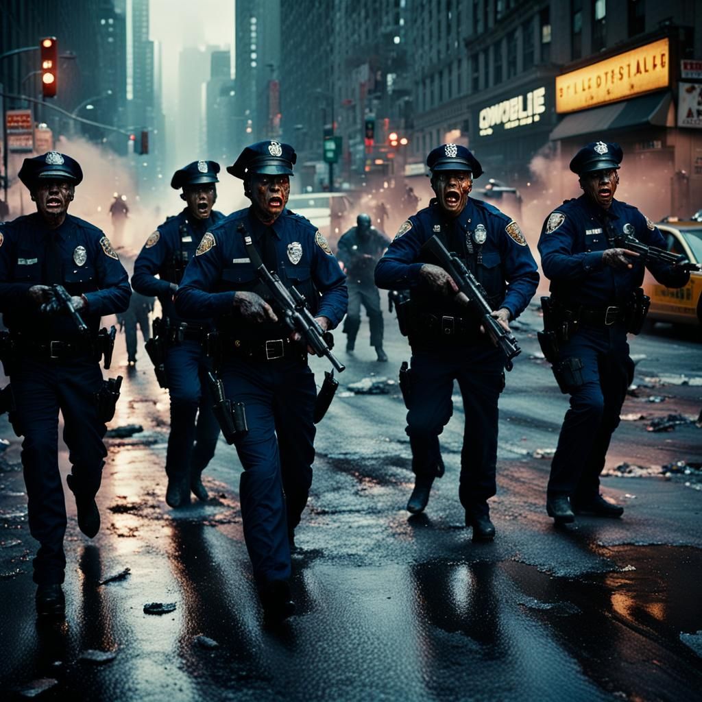 NYPD vs Zombies in Desolate New York City