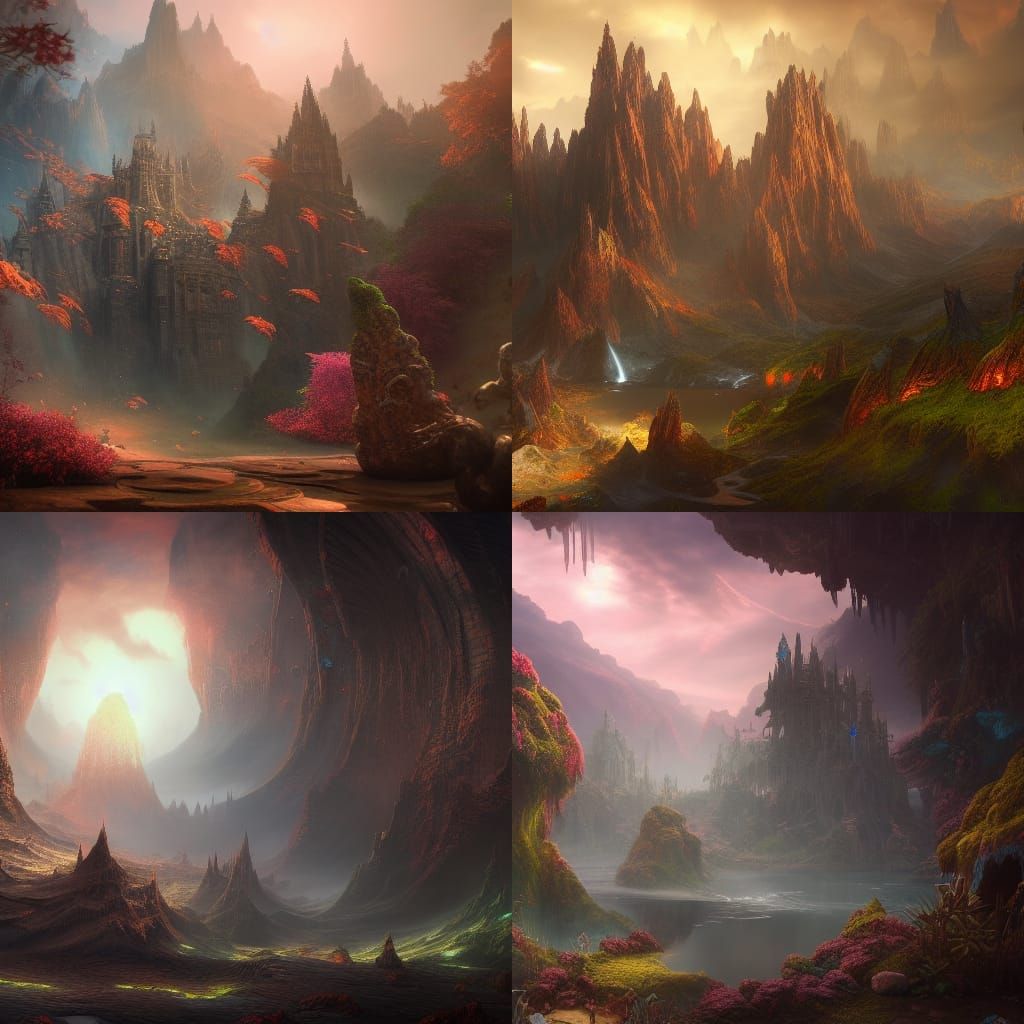 Fantastical Matte Painting in Deep Color