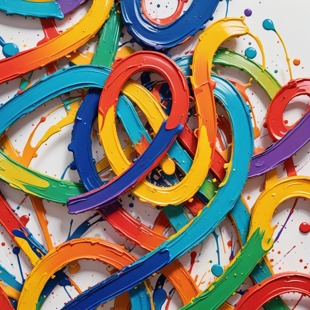 Vibrant Rainbow Expressionism