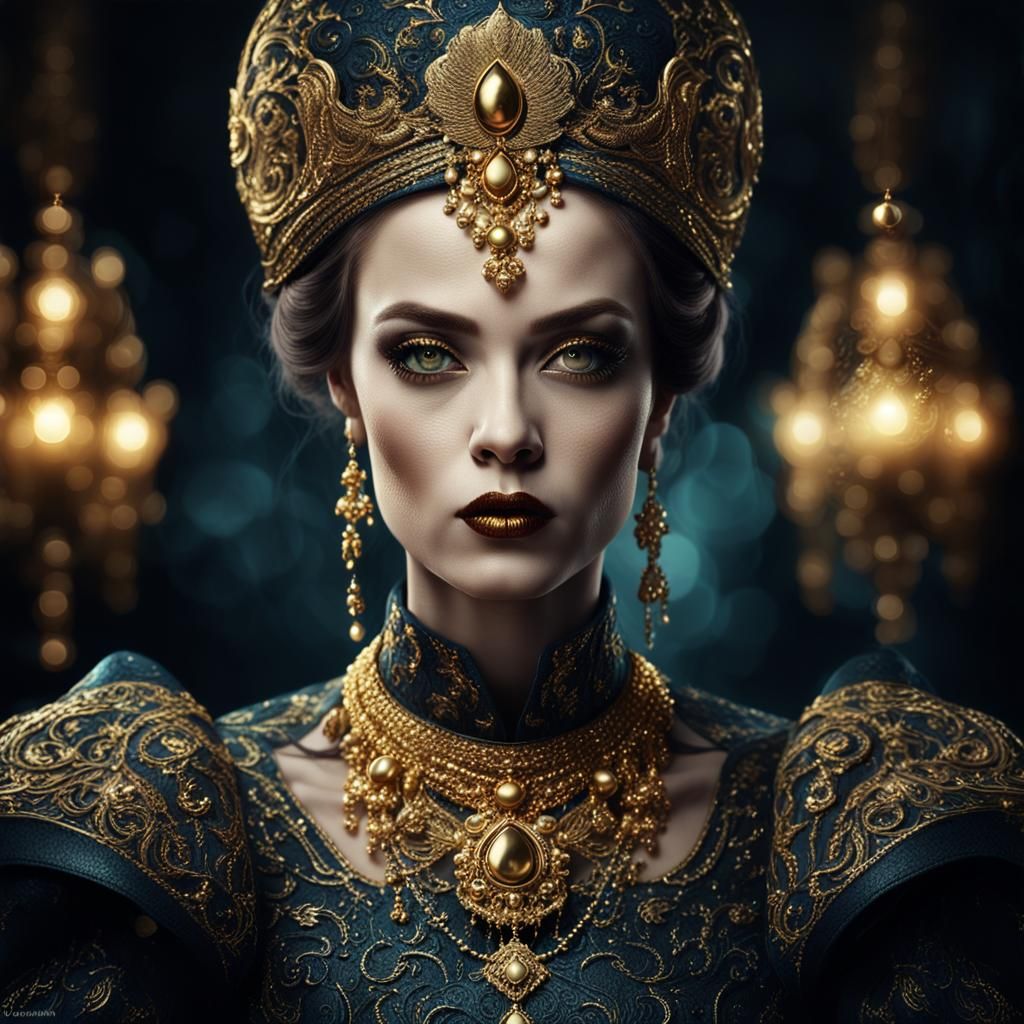 Enigmatic Mistress with Regal Aura