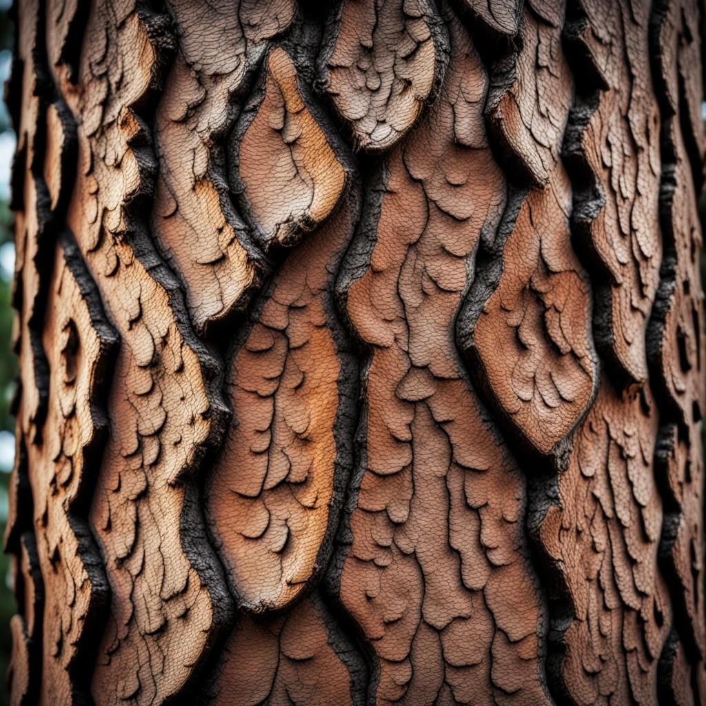 Hyperrealistic Bark Macro Photograph in HDR