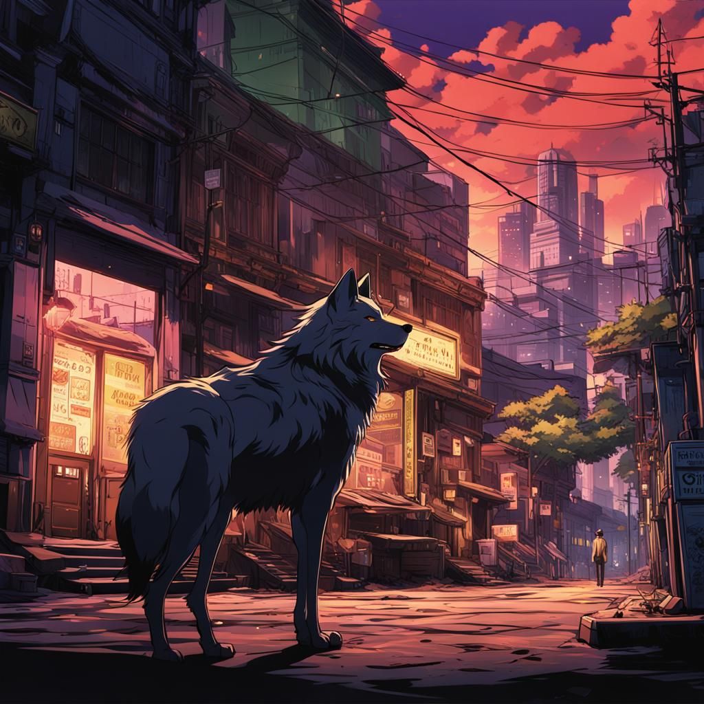Bigby Wolf in Studio Ghibli Anime Style