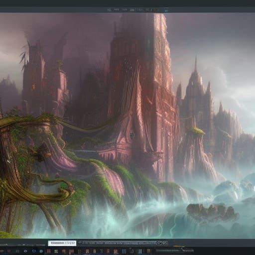 Fantastical Matte Painting in Deep Color