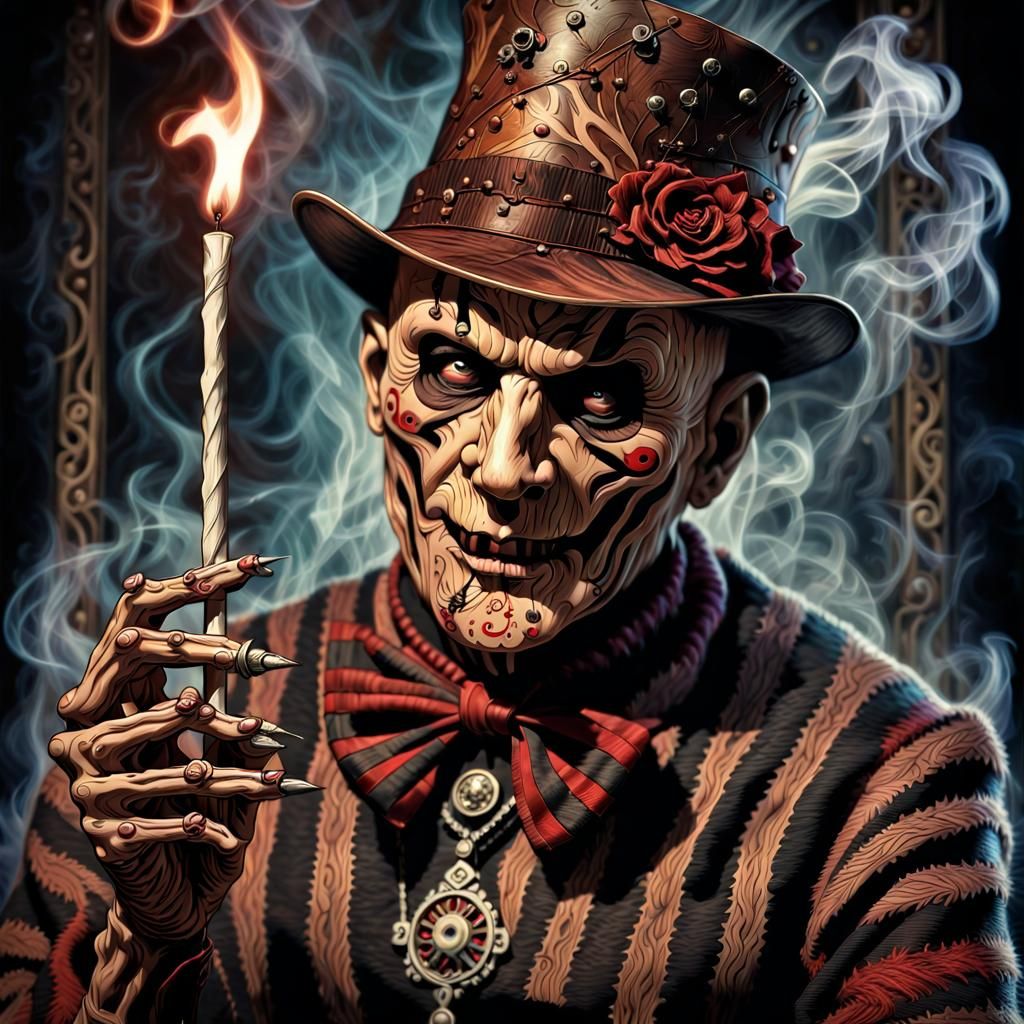 Voodoo Gothic Freddy Krueger Tarot Card