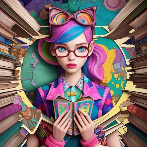 The Enchanted Librarian in Whimsical Fashion