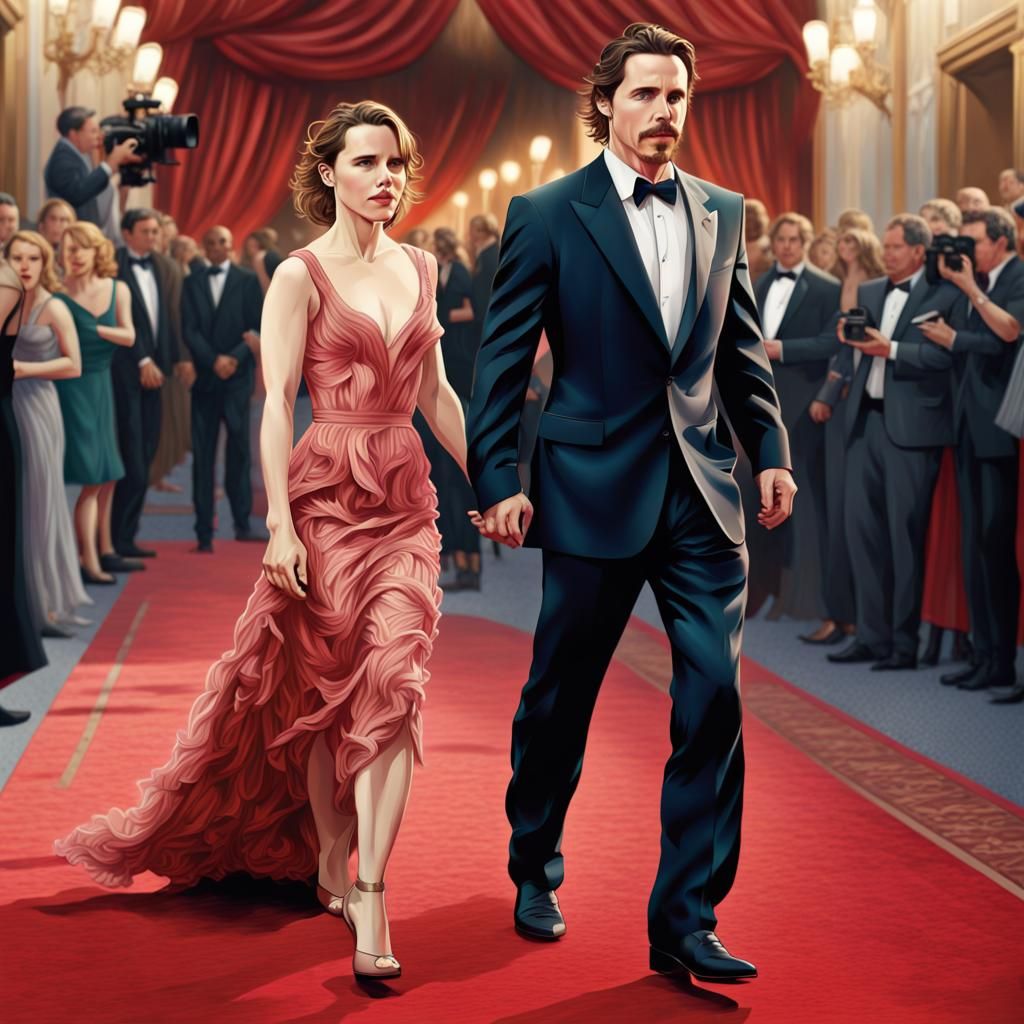 Christian Bale and Rachel McAdams on Red Carpet