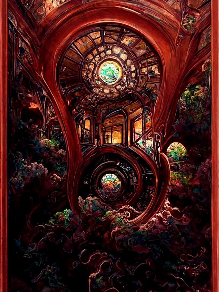 Psychedelic Steampunk Entrance to the Fifth Dimension