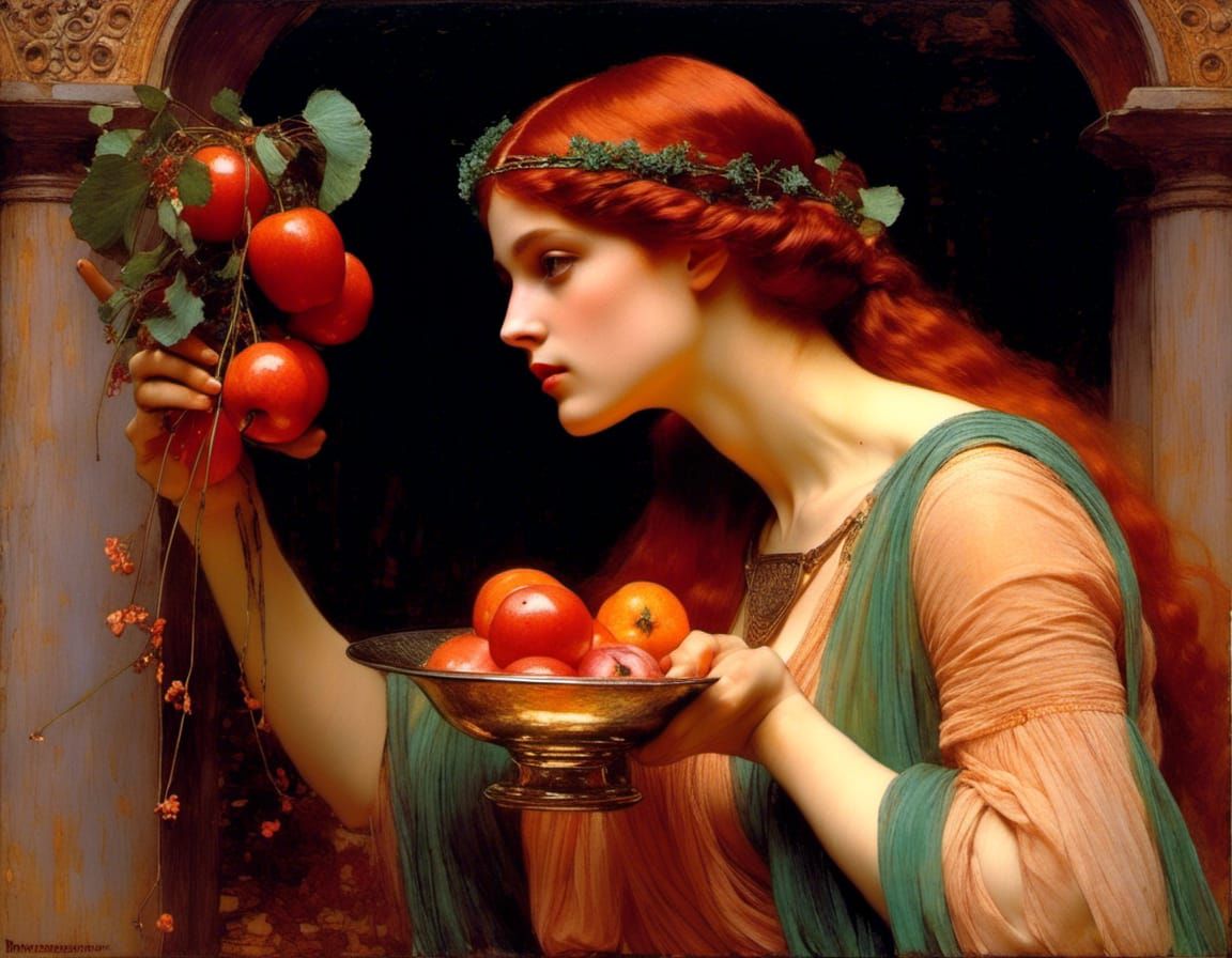 Portrait of Persephone in a Classical Style