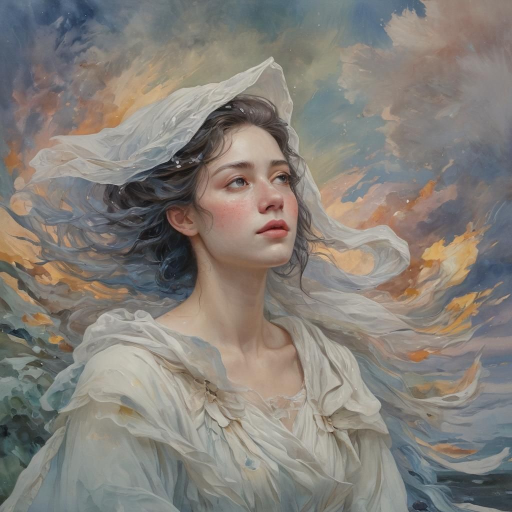 Epic Impressionist Dawn in Gouache and Watercolor