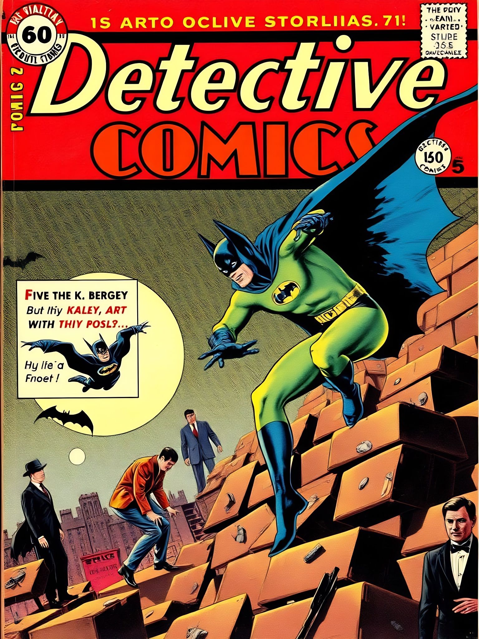 Vintage Pulp Art Detective Comics #1 Masterpiece