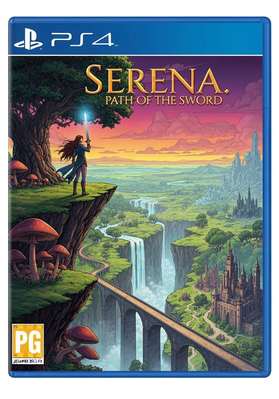 Fantasy Game Cover Art in Moebius Style