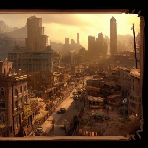 Miniature Wild West City in a Cardboard Box