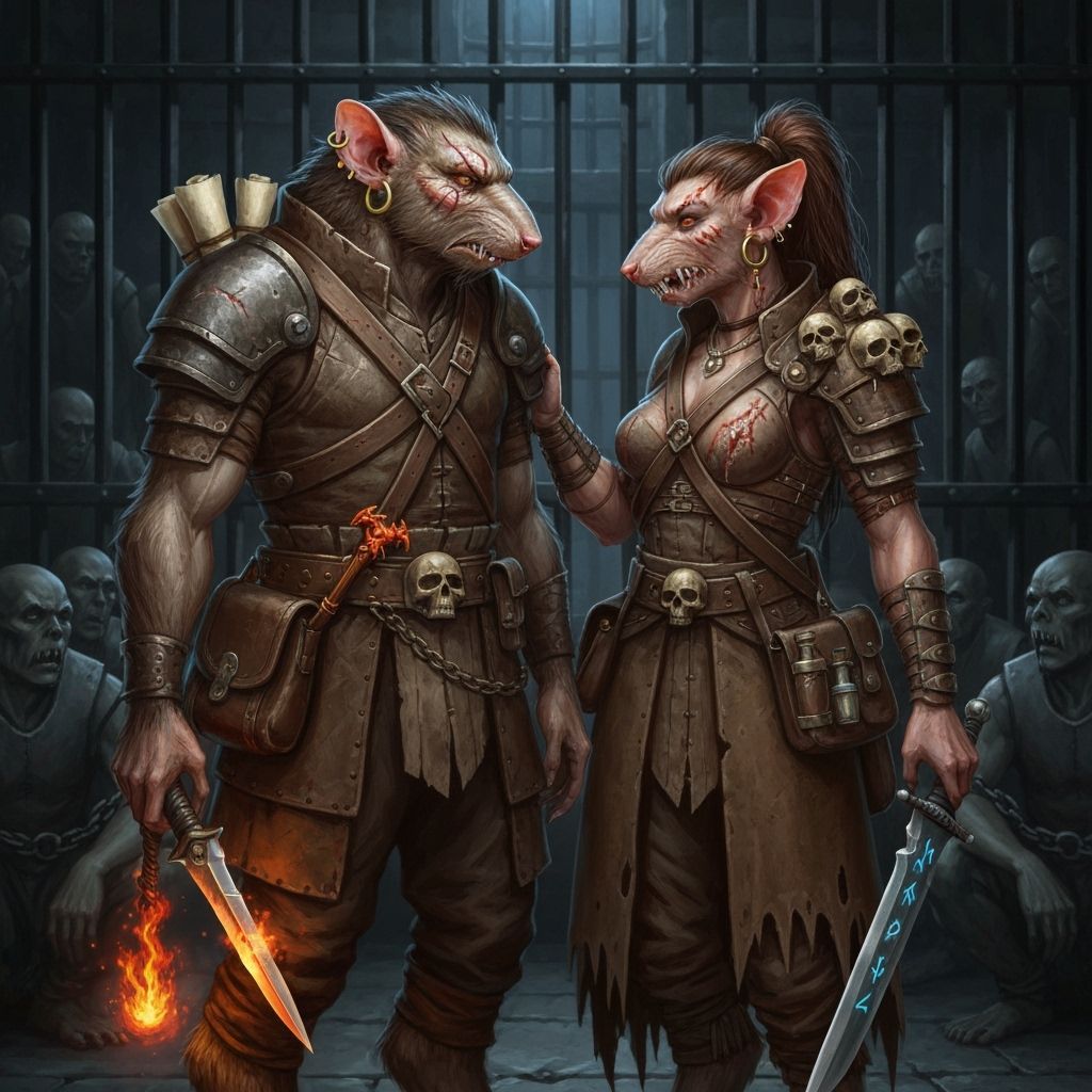 Mystical Wererat Thieves Exchange Loving Gazes