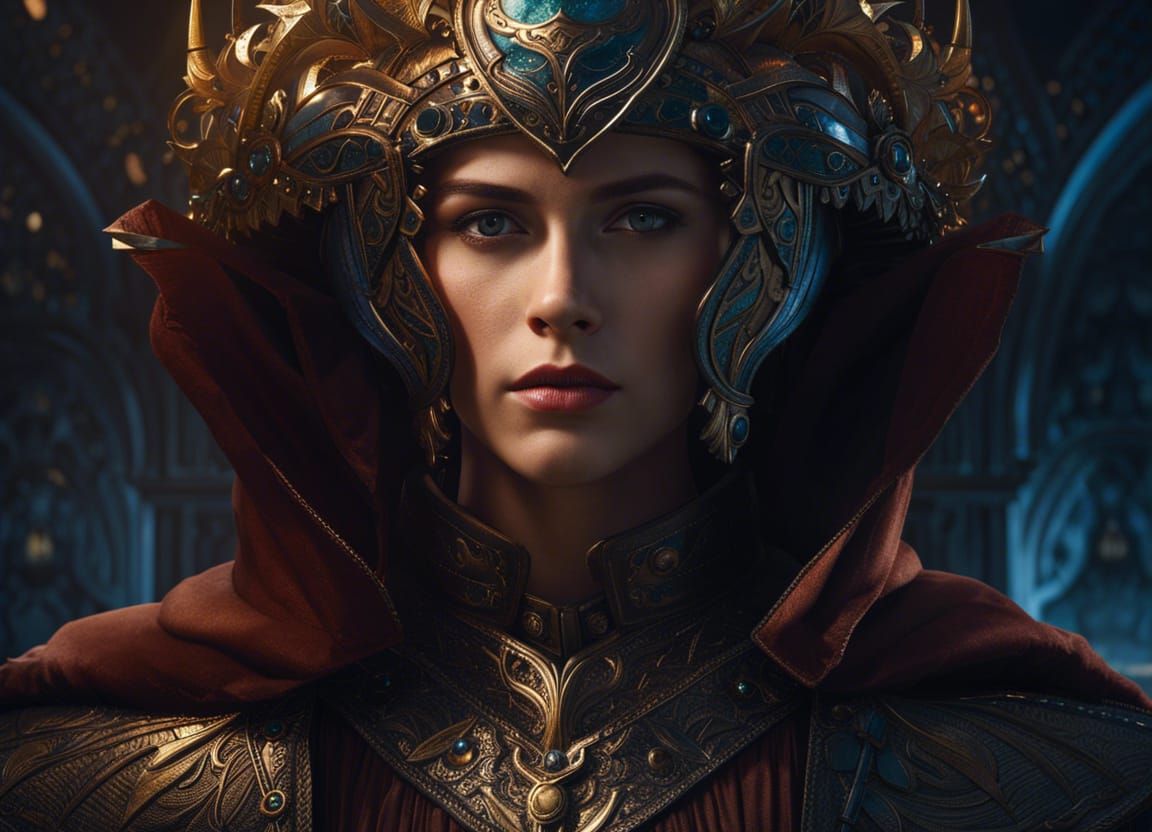 Mechanical Wings on Teen in Magical Cityscape