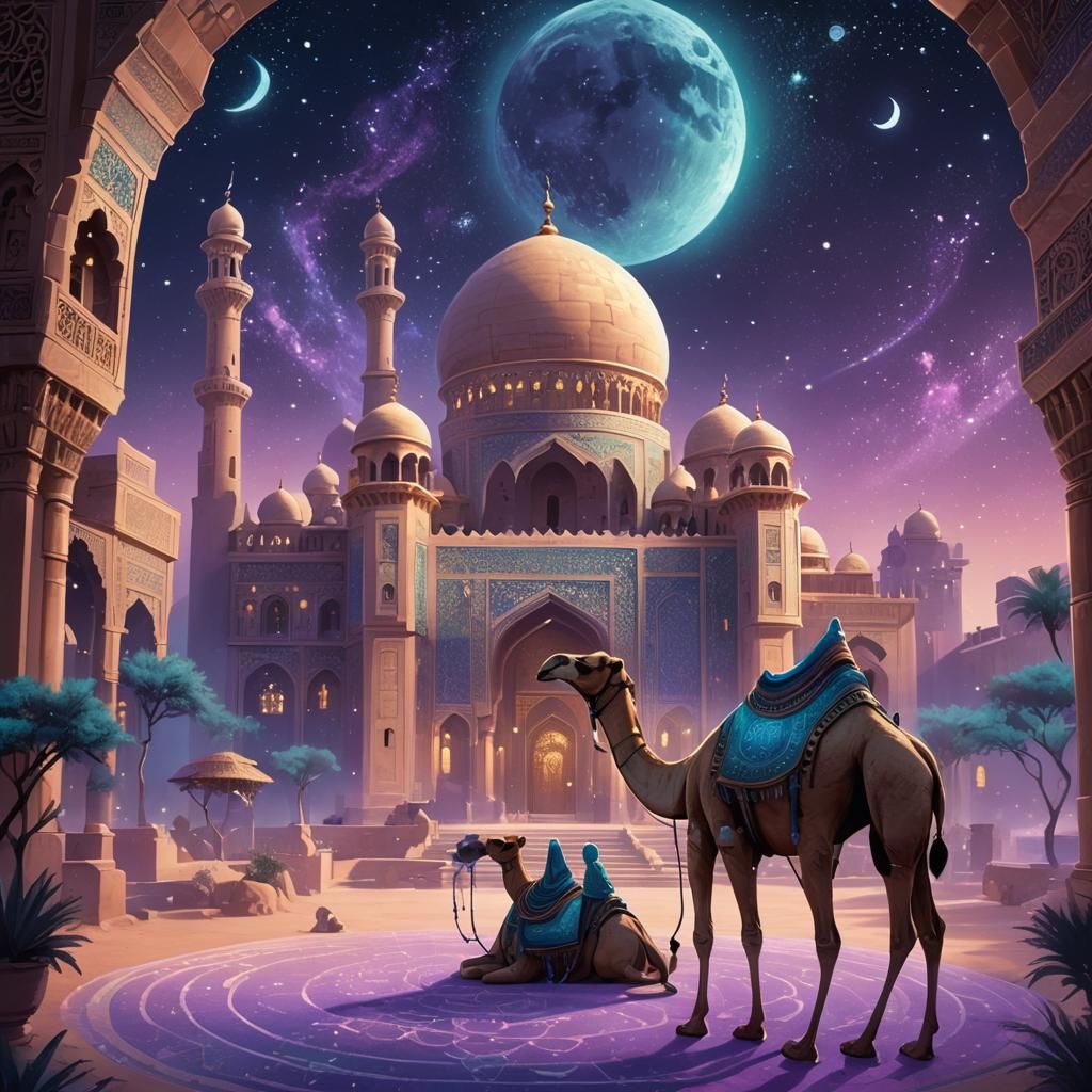 Majestic Lunar Mansion Concept Art in Deep Color