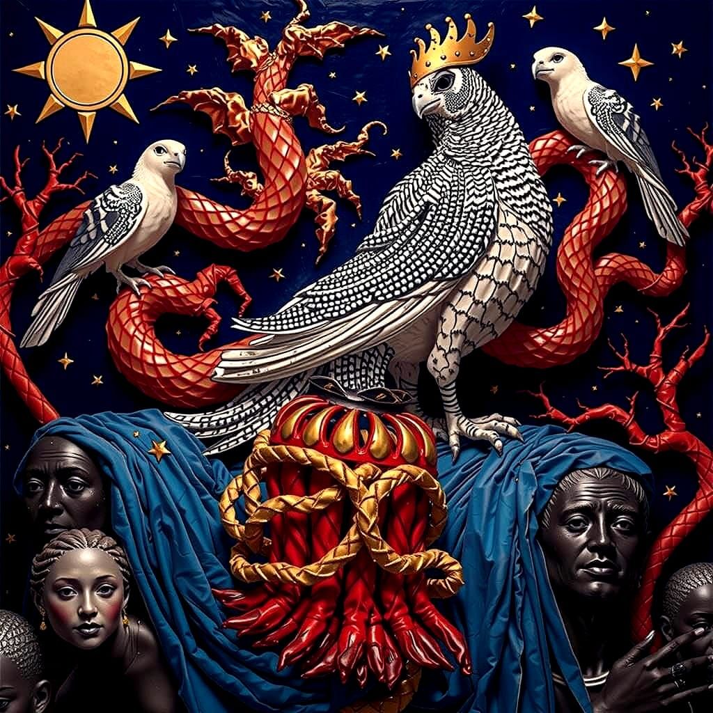 Abstract Swirling Textures in Rich Red Hues