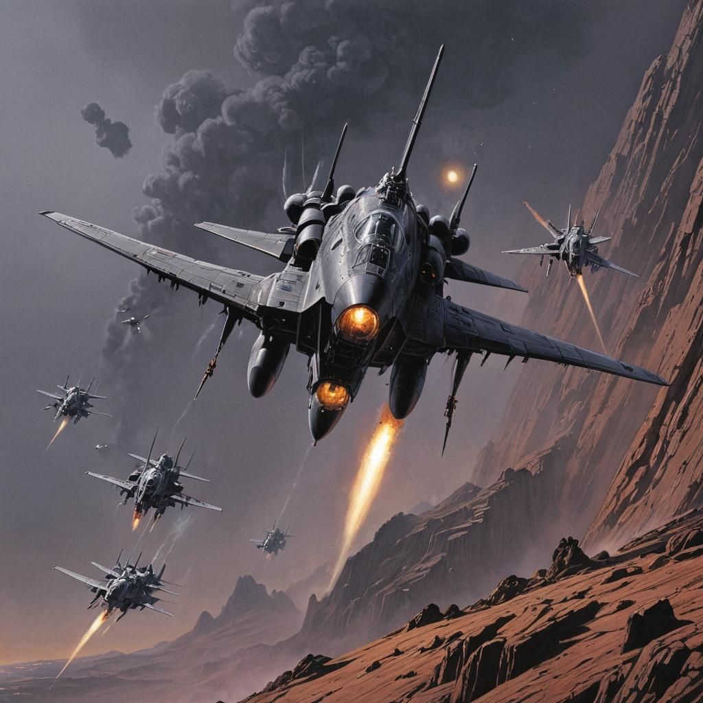 Retro Grimdark Sci-Fi Art