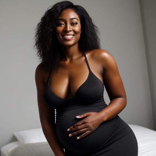 Pregnant Woman Portrait with Sly Smile