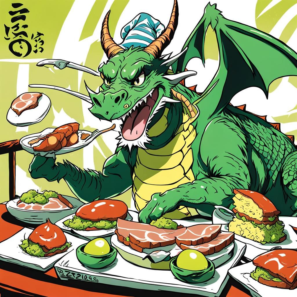 Dragon Eats Green Eggs and Ham, Anime Style