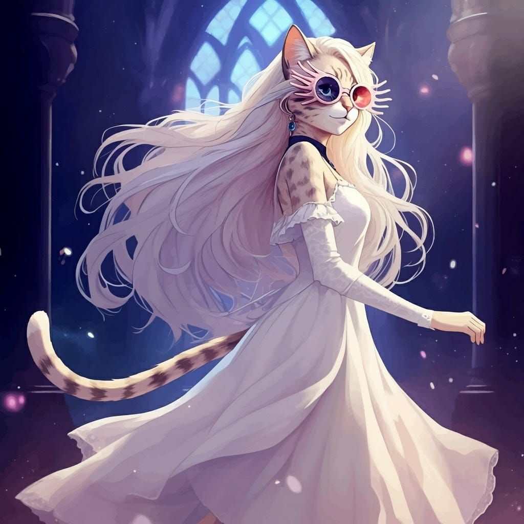 Enchanted Feline Oracle in Mystical Harmony