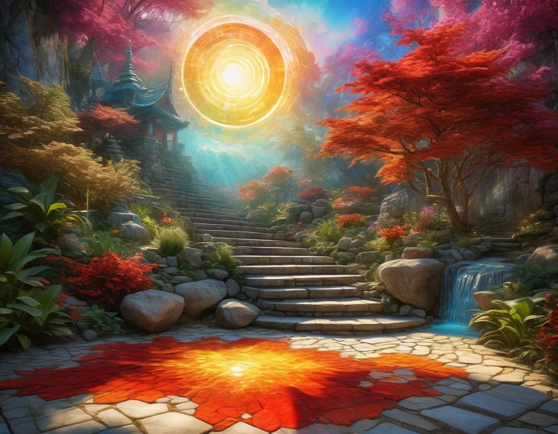 Ethereal Abstract Art in Impasto Style