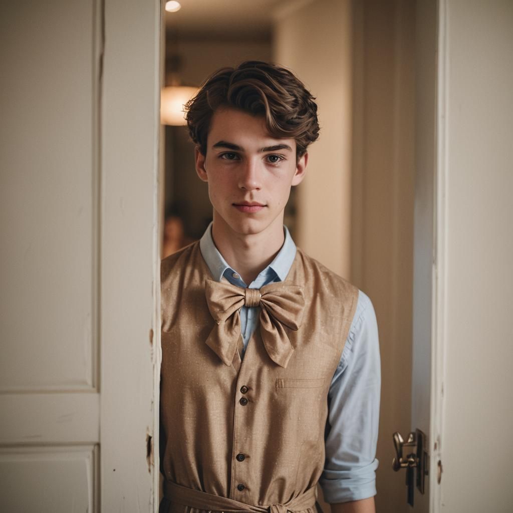 Boy in Bow Dress: Conceptual Portrait Photography