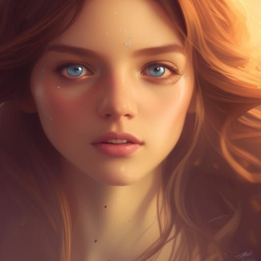 Disney Princess Portrait in Hyperdetailed Digital Art