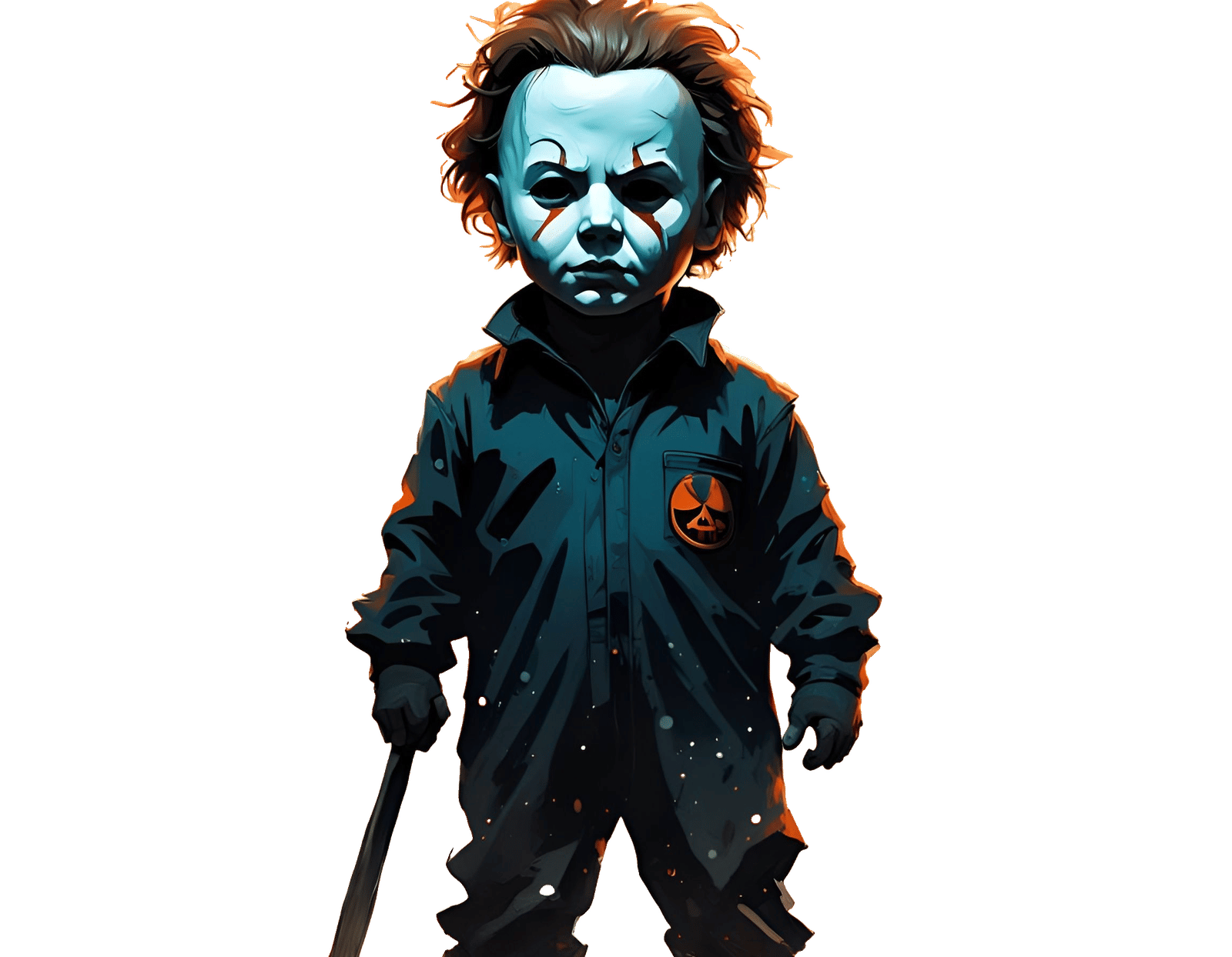 Adorable Chibi Michael Myers Graveyard Portrait