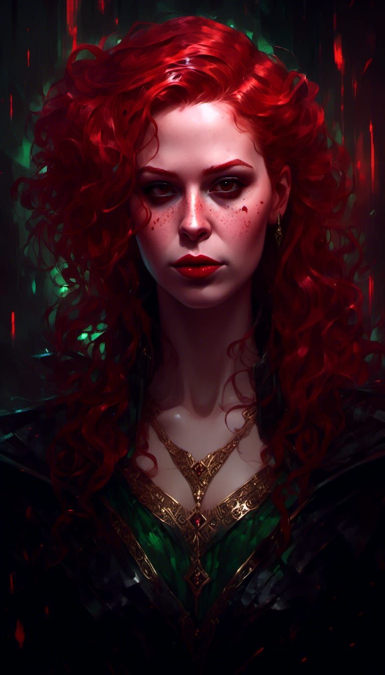 Cyberpunk Vampiress Portrait in 3000 A.D.