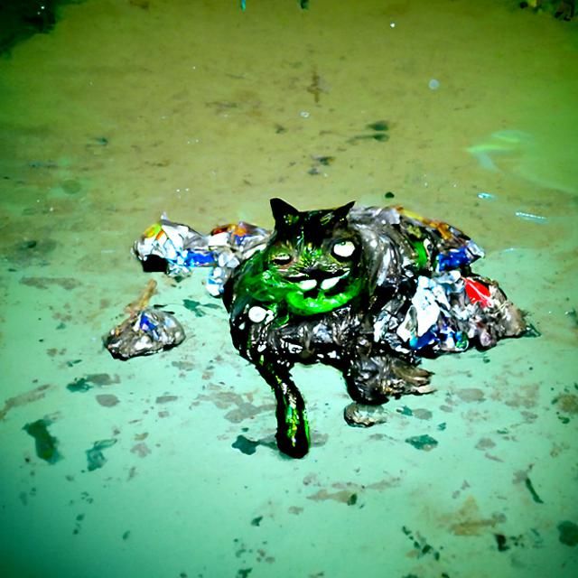 Garbage Cat: A Slimy, Surreal Creation