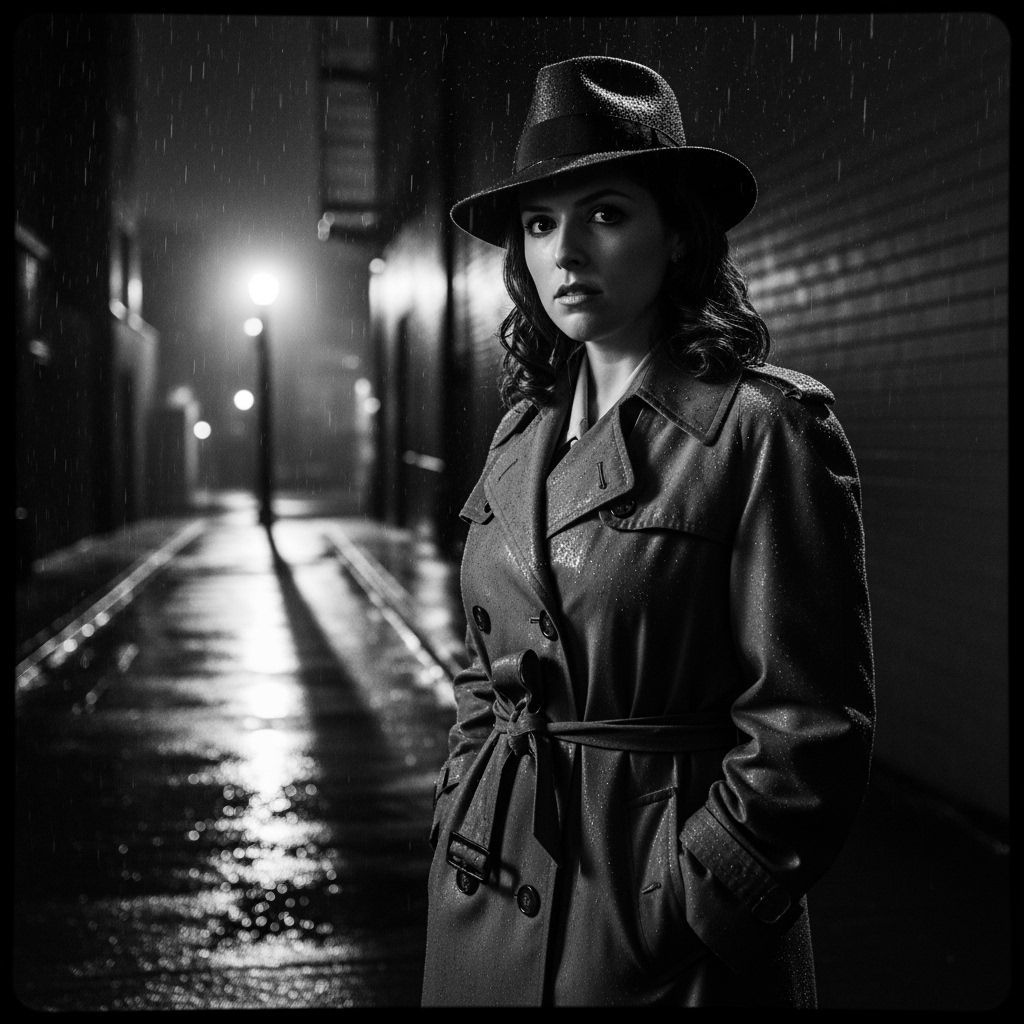Anna Kendrick as 1940s Film Noir Detective