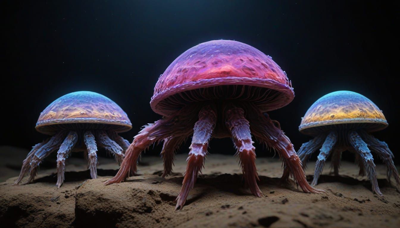 Bioluminescent Exoplanet Creature in Vibrant Hues