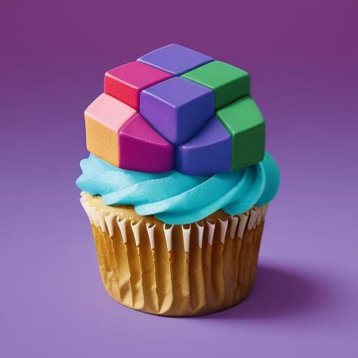 Tetris cupcake